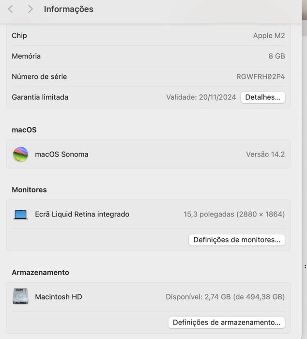 MacBook Air 15” M2 2023