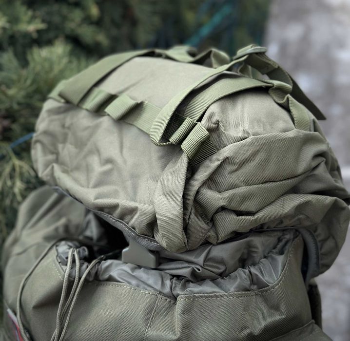 Тактичний великий військовий чоловічий каркасний рюкзак 80-85л Олива