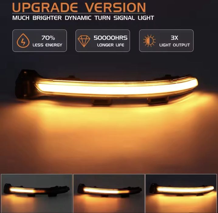 Динамічні поворотники Volksvagen golf 7 jetta 7 VW LED поворотник