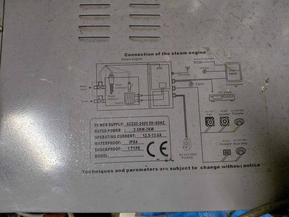 Steam generator 3kw z demontażu sauny