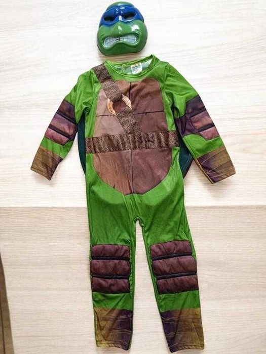 детский игровой карнавальный Костюм черепашка ниндзя с панцирем 7-8 лет с маской
