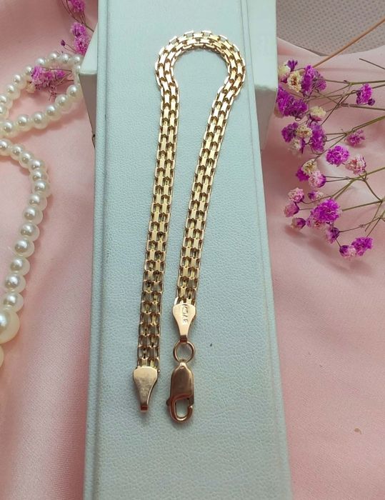 Złota bransoletka używana czerwone złoto próba 585 długość 19 cm