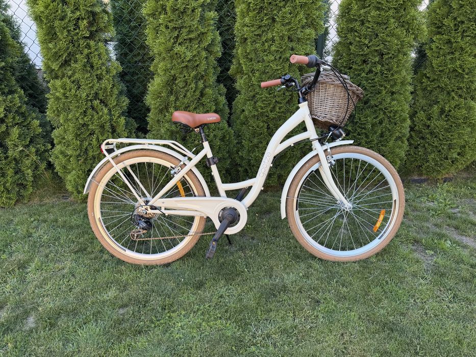 Goetze Damski Rower miejski 26 lekki damka 6 SHIMANO koszyk (10-14 lat)