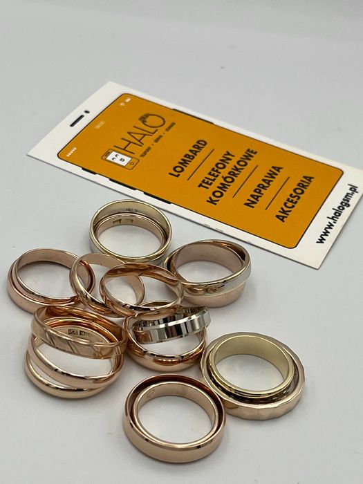 Złote obrączki • pr. 585 • od 370zł/g. • Lombard Halogsm Łódź