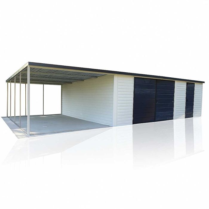 Garaż Blaszany 10x5 | Wiata + Drzwi + Brama | Profil Ocynk | Producent