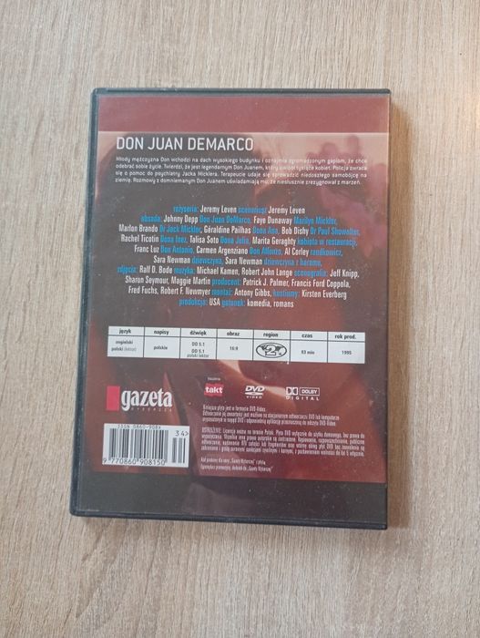 DVD Don Juan DeMarco Johnny Depp Marlon Brando Film DVD Komedia Romans (115)