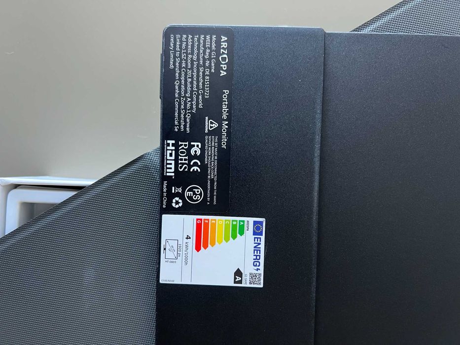 Monitor ARZOPA G1 Game 16.1" 1920x1080px IPS 144Hz