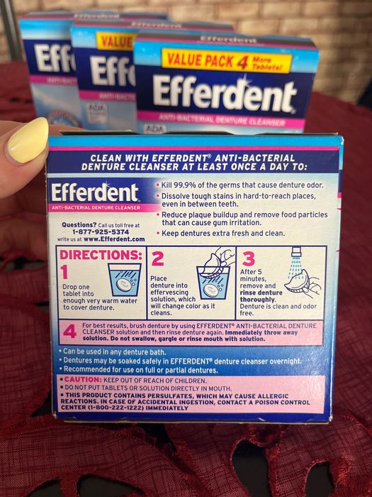 Efferdent tabletki do czyszczenia protez 80 sztuk