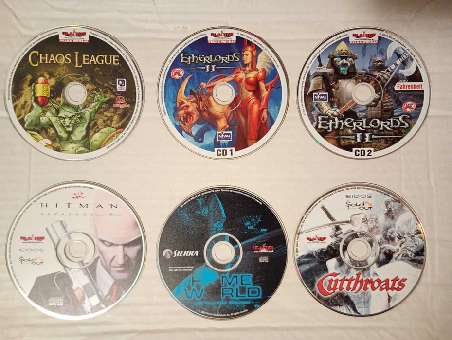 Home World,Etherlords 2,Chaos League,Cutthroats,Hitman=komplet gier