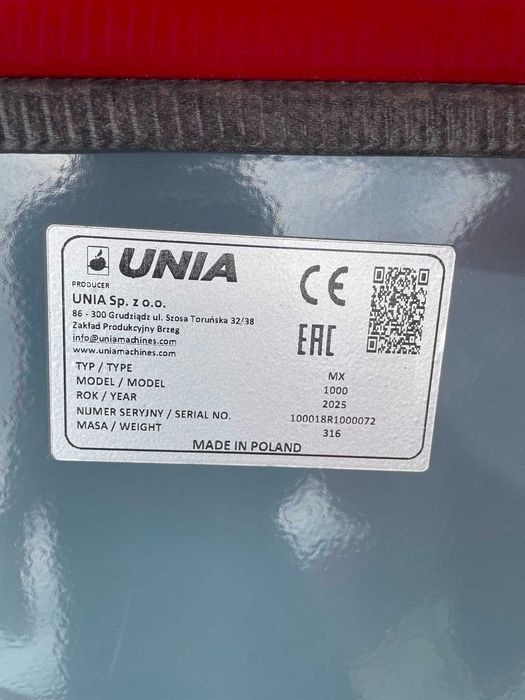 Rozsiewacz nawozów MX1000 Unia nowy