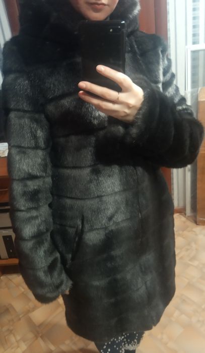 Шуба из эко меха
