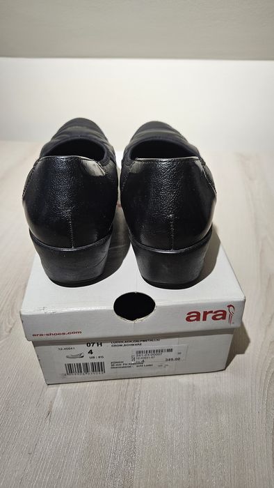 Buty ARA czarne r.37, na tęższa stopę