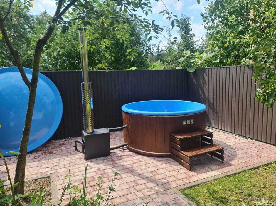 Гаряча купіль на дровах. Карпатський чан з джакузі від виробника.