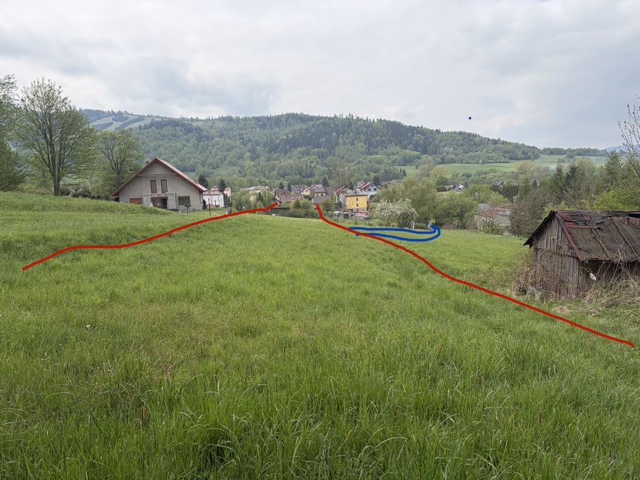 Działka w górach, budowlana + rolna 3533m, Beskidy, pow. żywiecki