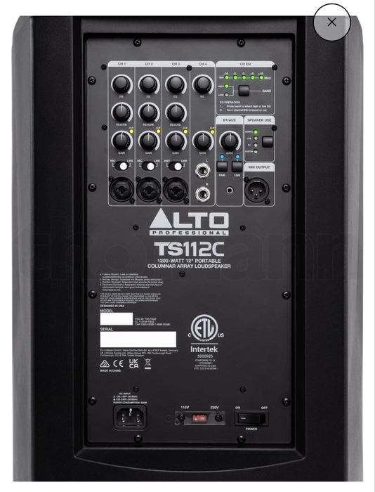 ALUGUER DE SOM PROFISSIONAL – ALTO TS 112C