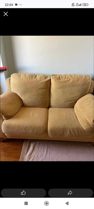 Sofá Amarelo Torrado