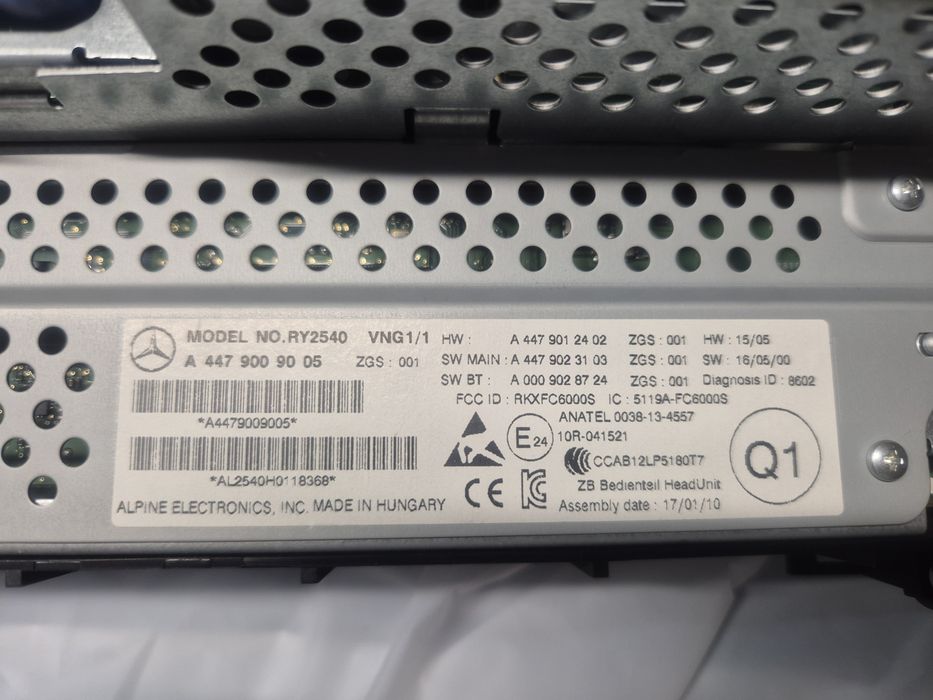 Radio Mercedes Vito 447 VNG1 navi bluetooth