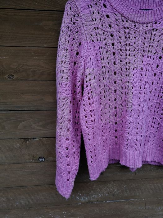 Sweter ażurowy damski