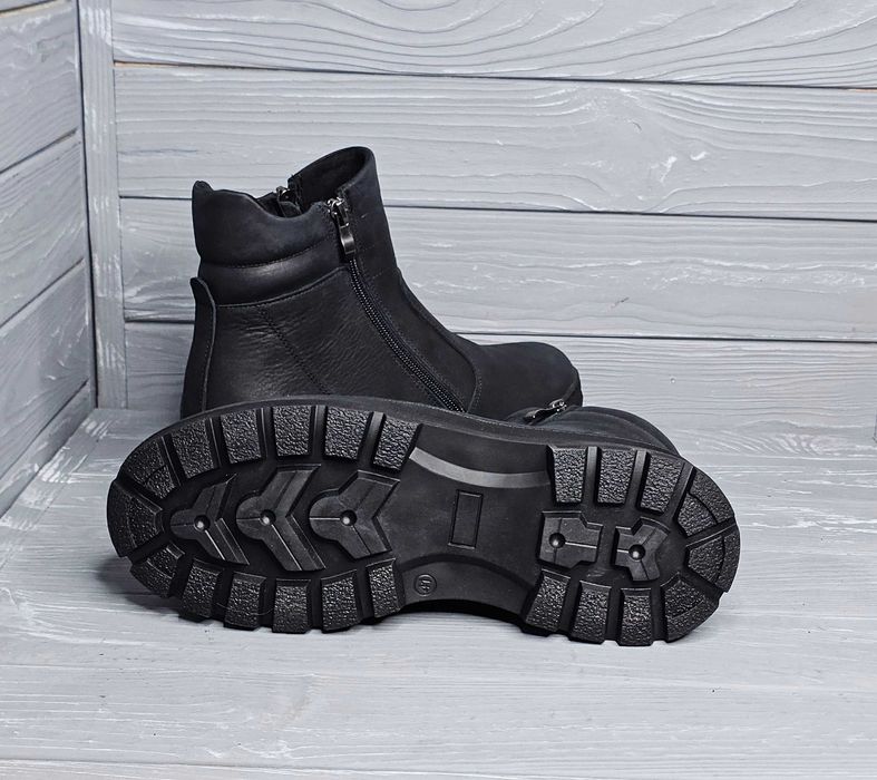 39-48рр!!! Кожаные мужские черные матовые прошитые сапоги TM Legess!!