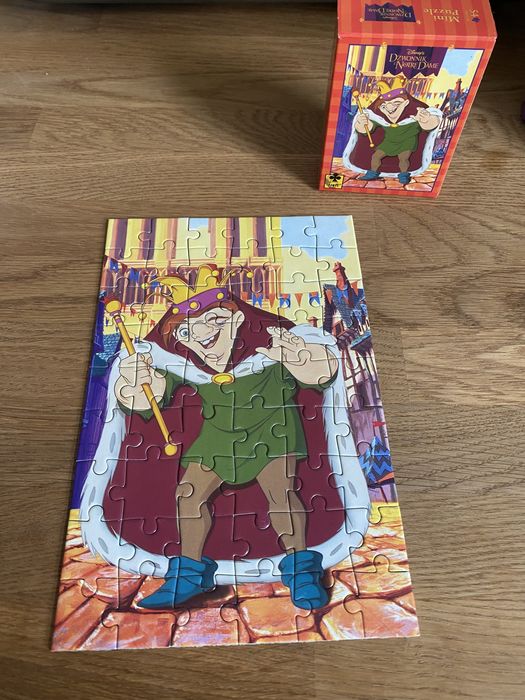 Mini puzzle dzwonnik z notre dam lata 90 kolekcjonerskie