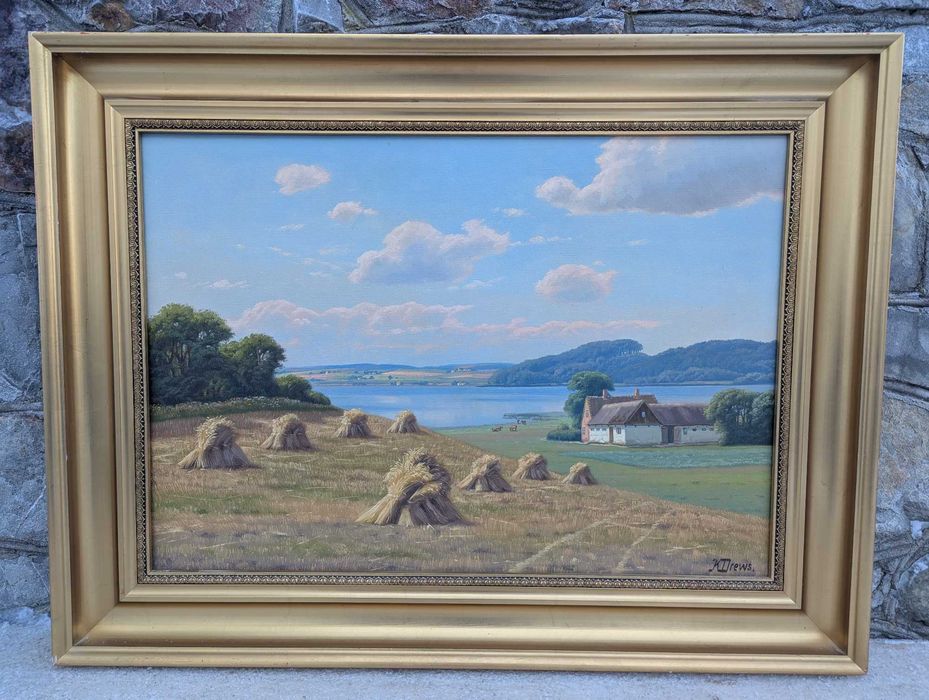 Kai Drews (1884-) Aukcyjne Malarstwo Złota Rama