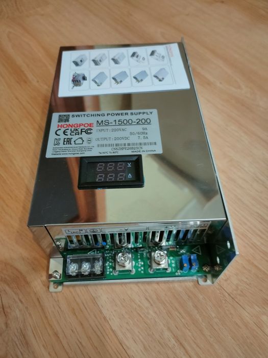 Продам новый блок питания 1500 Вт, 0 - 200 VDC.