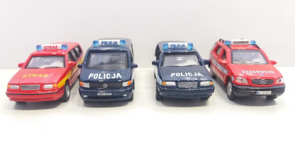 Volvo 850/Mercedes Vito/ML 320/Policja/Straż pożarna skala 1/72