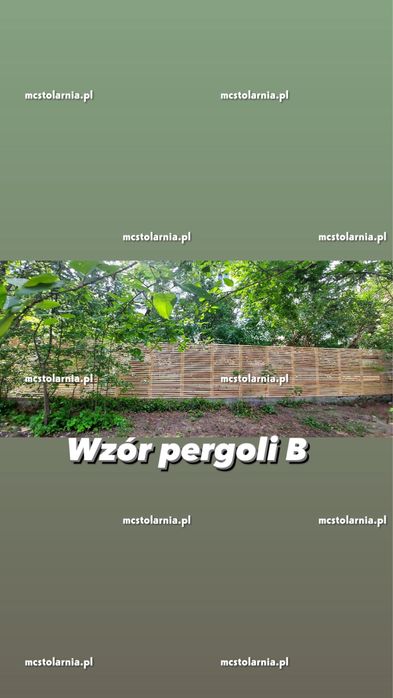 Płot drewniany pergolą płot lamelowy żaluzja drewniana ogrodzenie