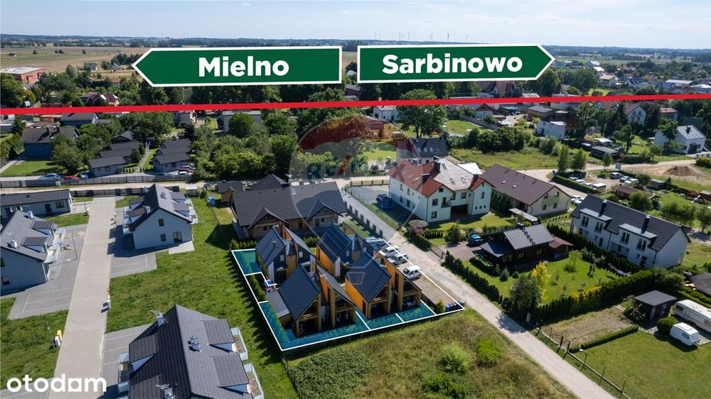 Dom 330 m od zejścia na plażę: Mielenko 1A