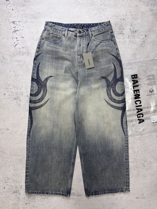 Balenciaga Tatto Baggy Jeans Tribal XS,S,M,L