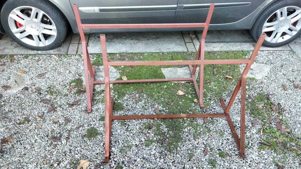 Półka półki do garażu piwnicy wiszące 2 sztuki metalowe mocne 106x82cm