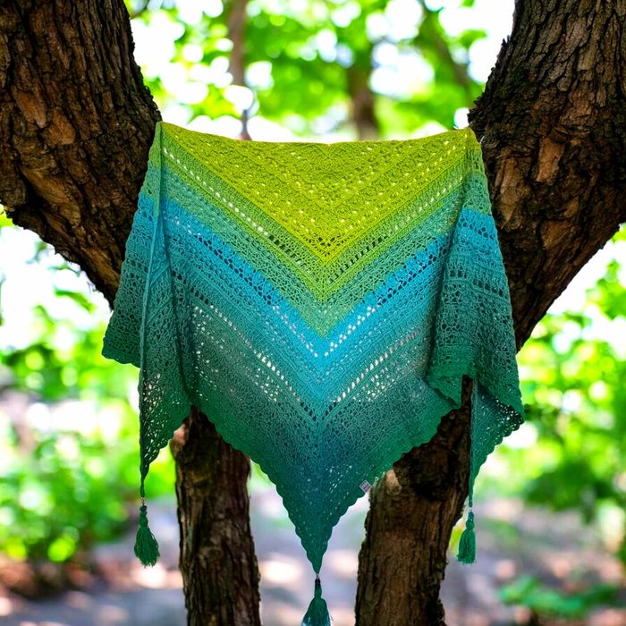 Stylowa chusta unikat handmade – miękka, duży rozmiar