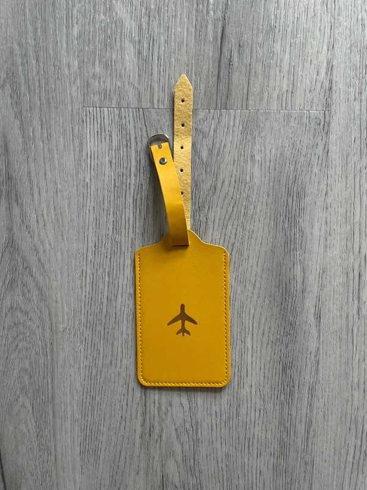 Zawieszka identyfikator tag na bagaż plecak walizke do samolotu żółta