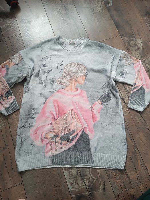 Przepiękny sweter damski M