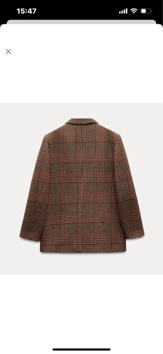 Пиджак натуральная шерсть ZARA