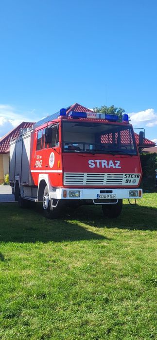 Wóz Strażacki, Steyr 791.210, Rosenbauer, 23 tys km, 4x4, 3000L, GBA