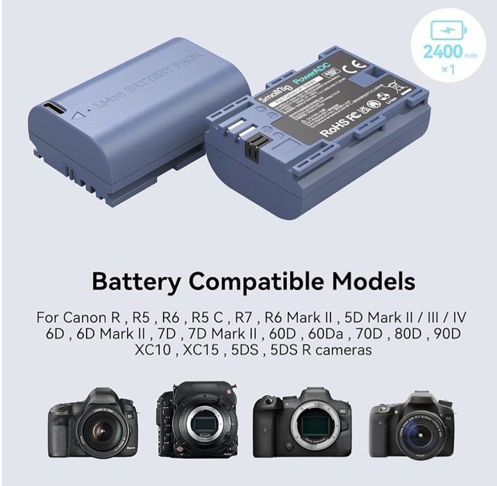 Акумулятор SmallRig LP-E6NH USB-C (4264) для Canon – Заряджайте будь-де!