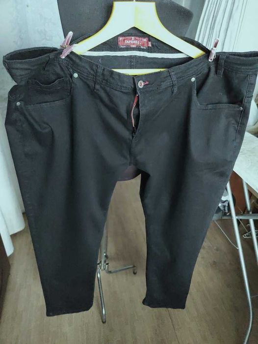 Джинсы D555 tapered red jeans United Kingdom w52-54 stretch black.