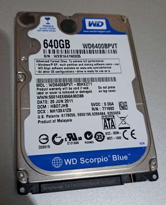 Продам вінчестер 400Gb, 500Gb, 650Gb, 1Tb - 2.5, 3.5 sata