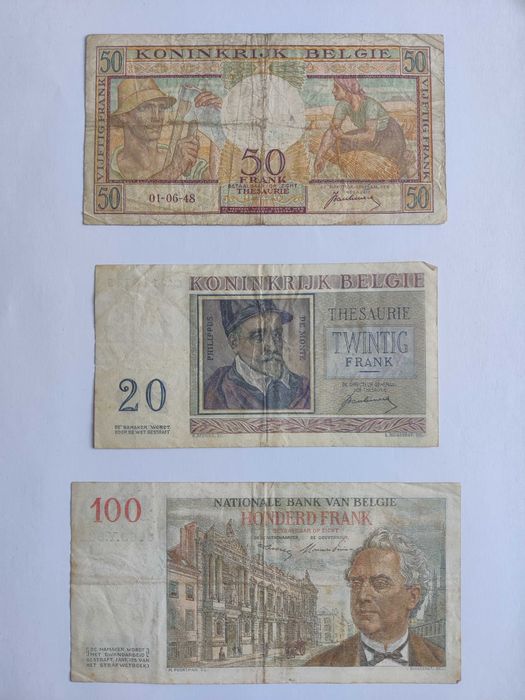 Notas estrangeiras antigas várias Espanha, México, Bélgica, Emirados