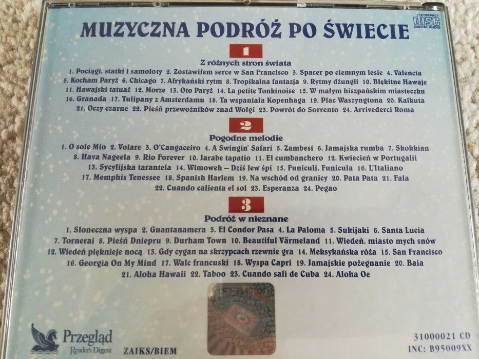 3 płyty CD Najpiękniejsze romantyczne melodie świata Reader's Digest