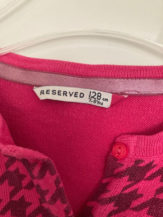Sweter srozpinany w pepitkę Reserved rozm. 128