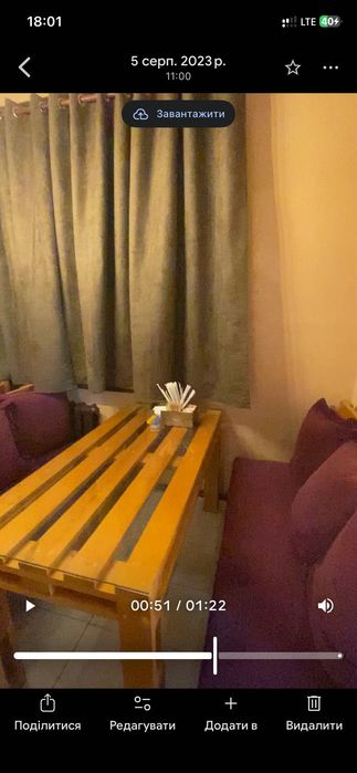 Меблі для кавʼярні