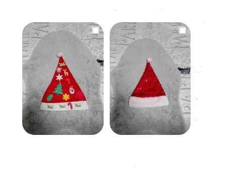 Шапка деда мороза санта клауса оригинальная с декором/с пайетками