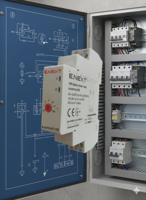 Реле затримки часу на відключення 0,3-30 с e.control.t16, E.NEXT