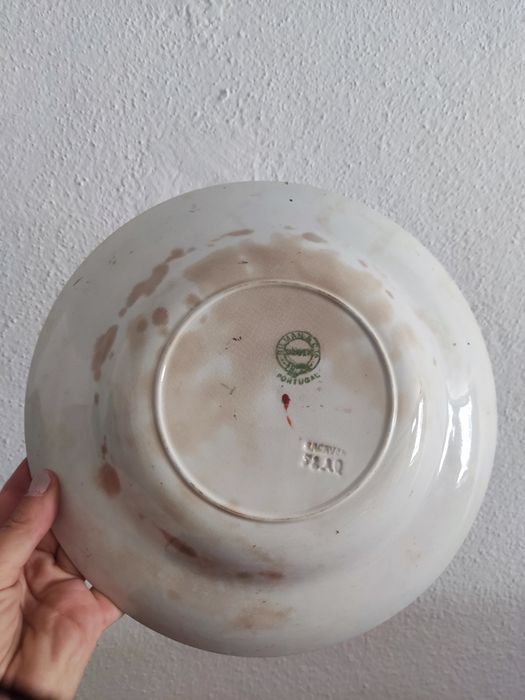 Prato de sopa raro Excelsior Rico da Fábrica de louça Sacavém