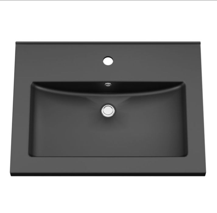 Umywalka ceramiczna Nira 61 x 41.5 x 12.4 czarna