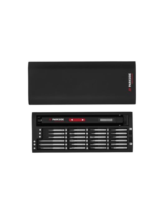 Conjunto de chave de fenda de precisão recarregável de 4V parkside performance