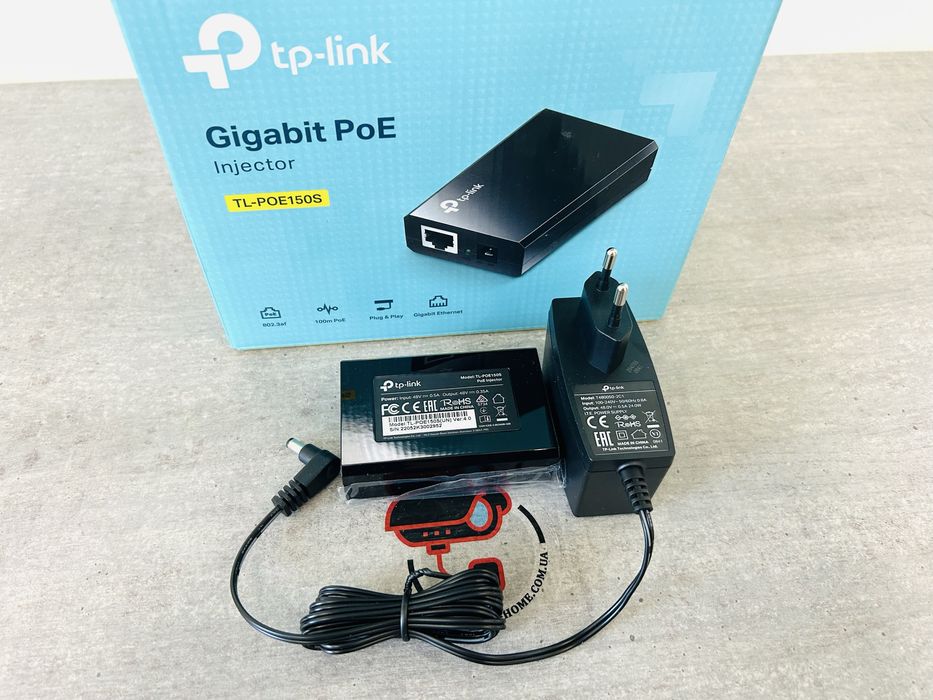 АКЦІЯ Гигабитный PoE адаптер TP link инжектор блок питания для камеры
