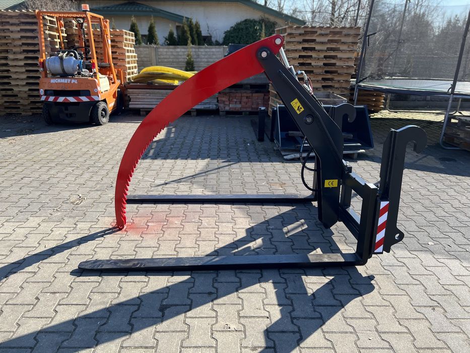 Chwytak do kłód bel drewna drzewa pazur docisk teleskopowy widła 180cm